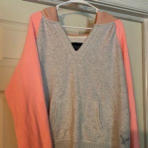 American Eagle V-Neck Hooded Sweatshirt